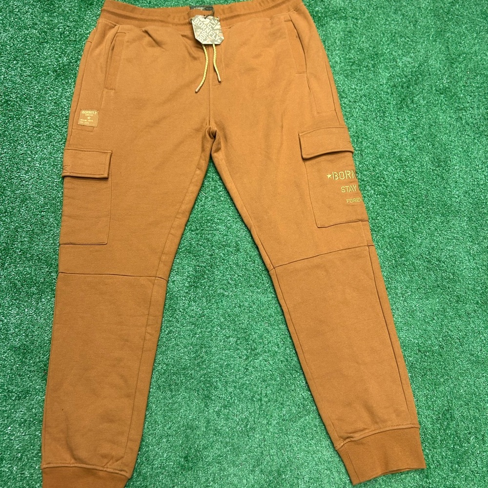 Men’s Brown BornFly Streetwear Jogger Sweatpants